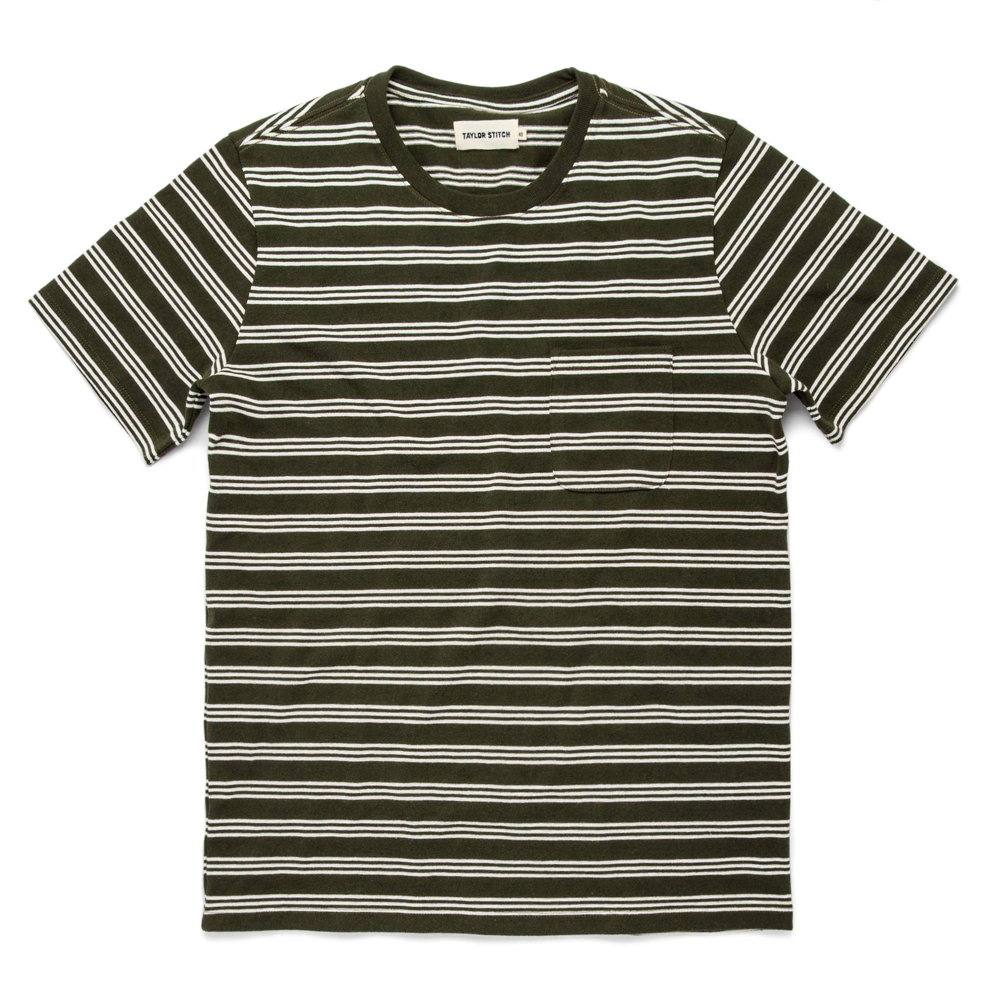 The Heavy Bag Tee in Cypress Stripe: Featured Image, Knits by Taylor Stitch