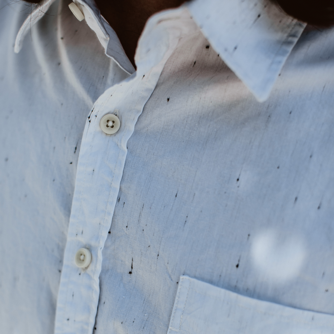 The Short Sleeve California in White Spacedye: Alternate Image 3, Wovens by Taylor Stitch