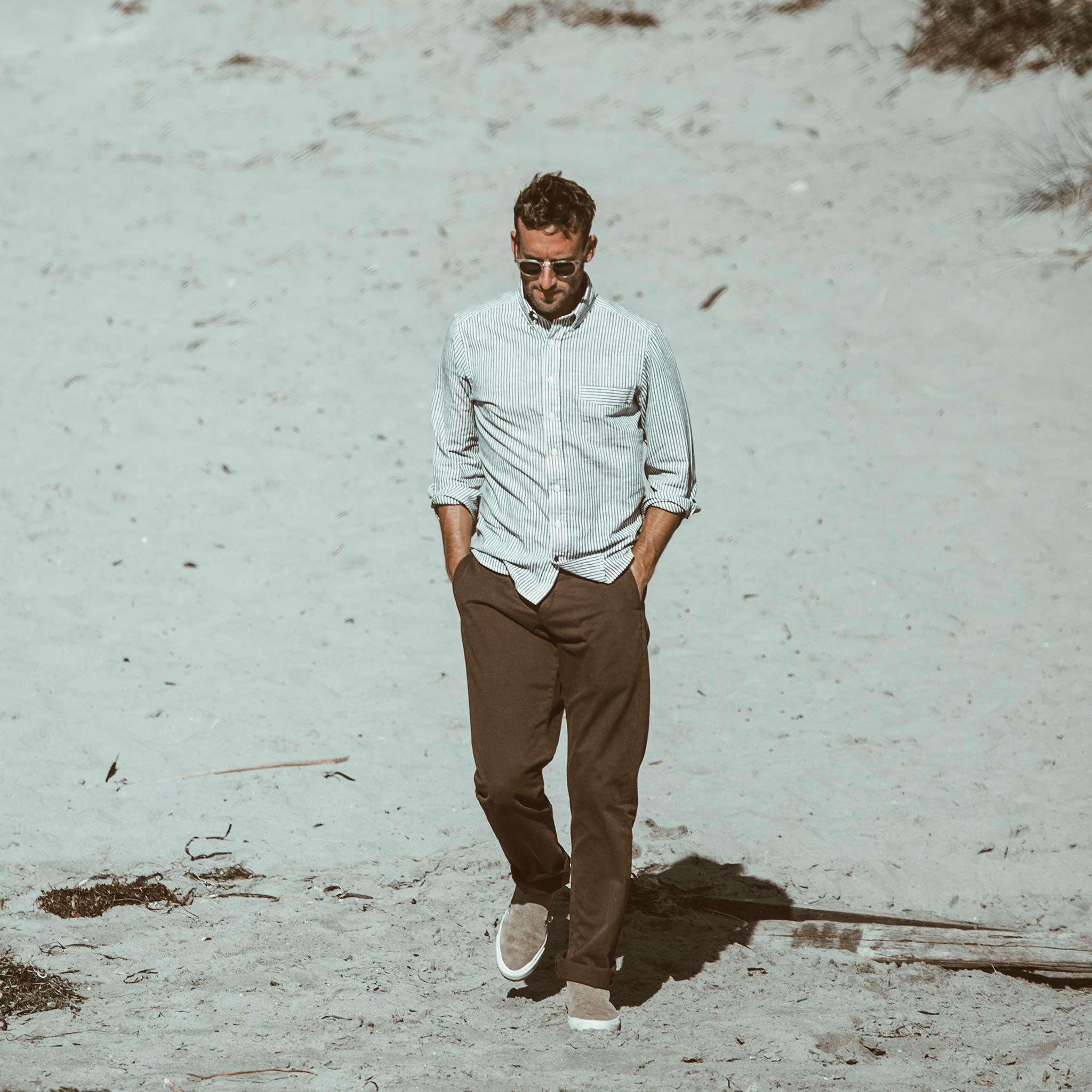 The Jack in Natural Striped Chambray: Alternate Image 2, Wovens by Taylor Stitch
