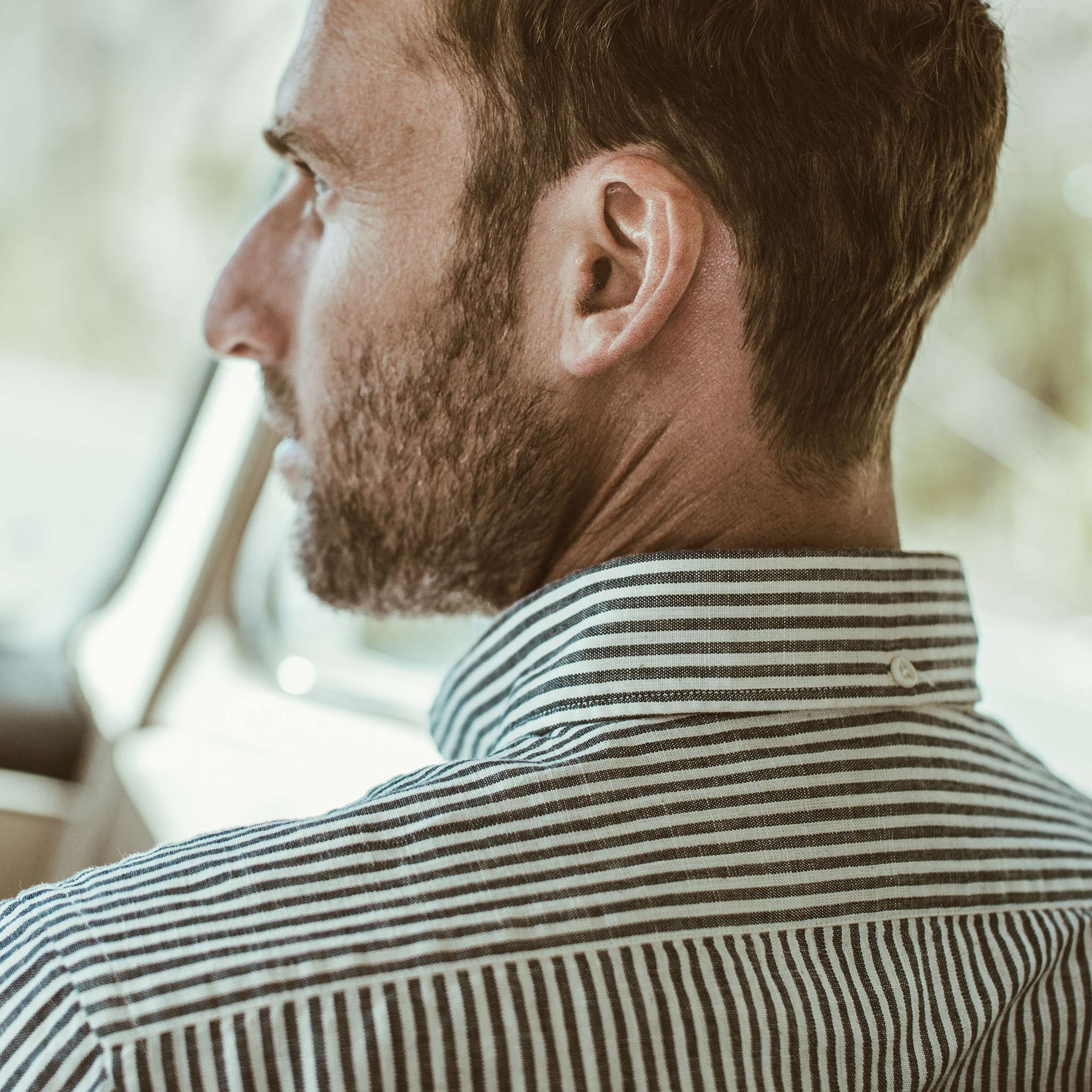 The Jack in Natural Striped Chambray: Alternate Image 3, Wovens by Taylor Stitch