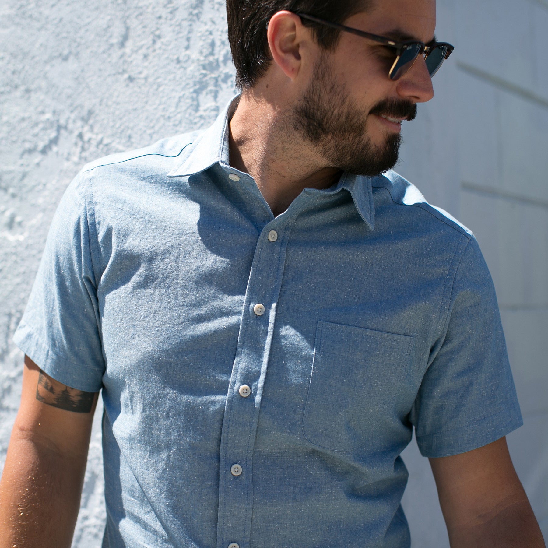 The Short Sleeve California in Slub Chambray: Alternate Image 2, Wovens by Taylor Stitch