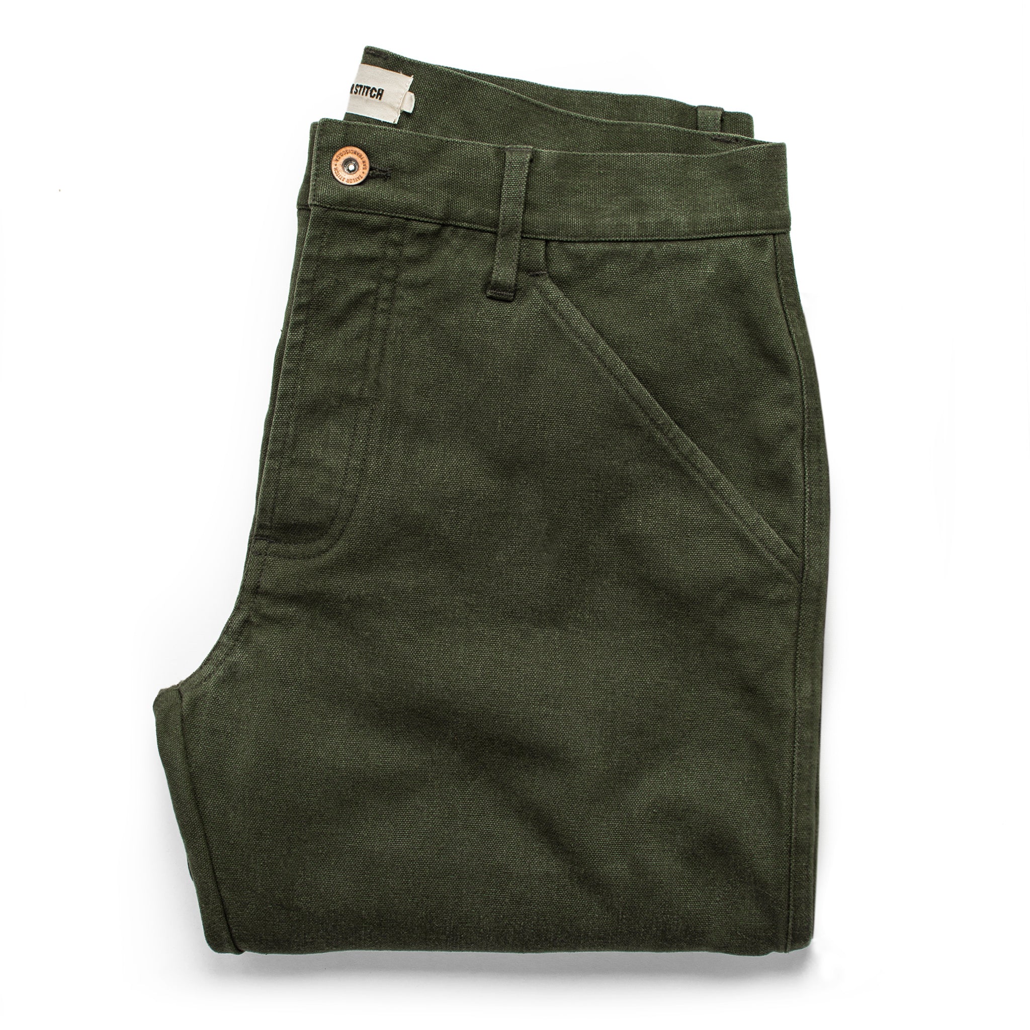 The Camp Pant in Dark Olive Boss Duck: Featured Image, Pants by Taylor Stitch