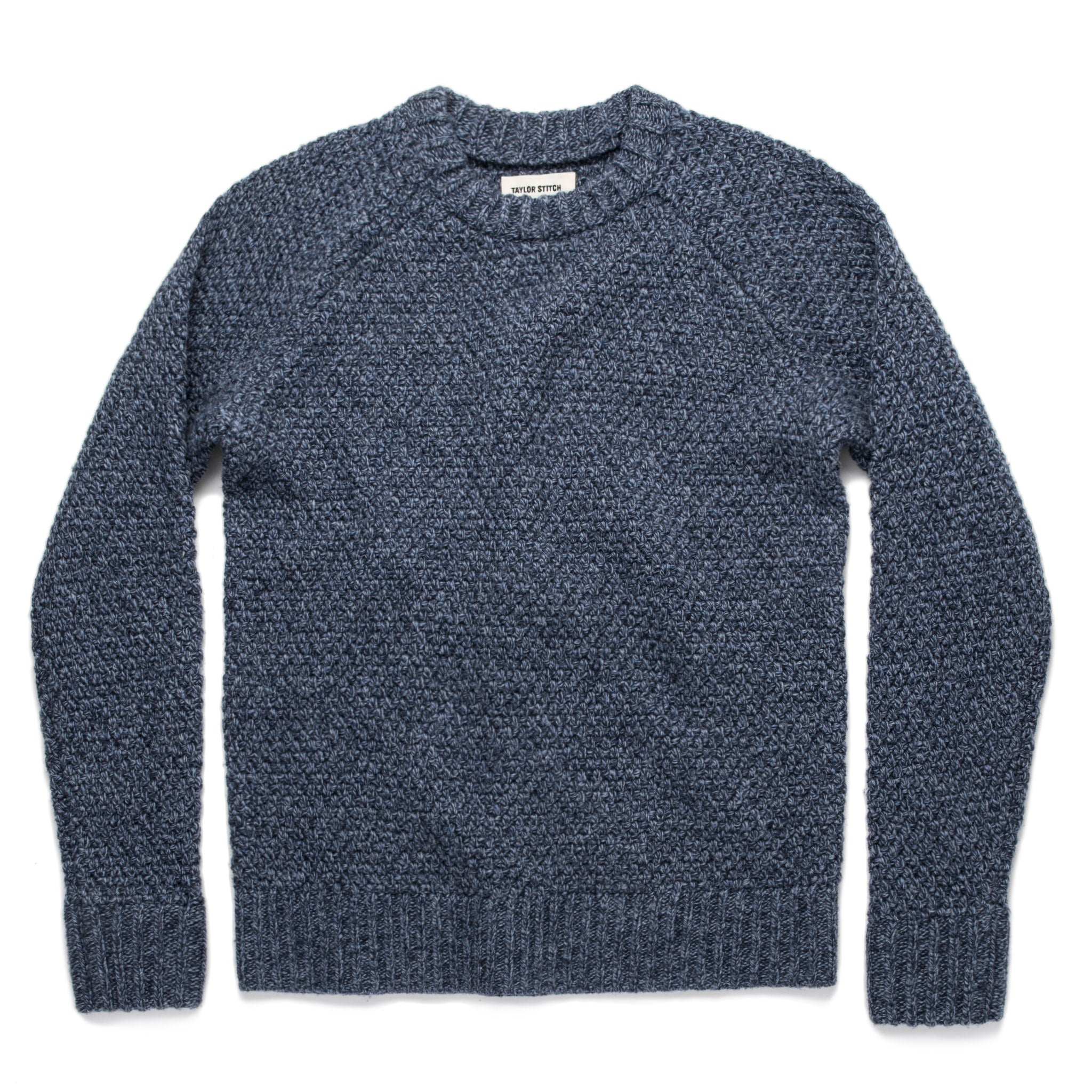 The Fisherman Sweater in Navy Melange: Featured Image, Knits by Taylor Stitch
