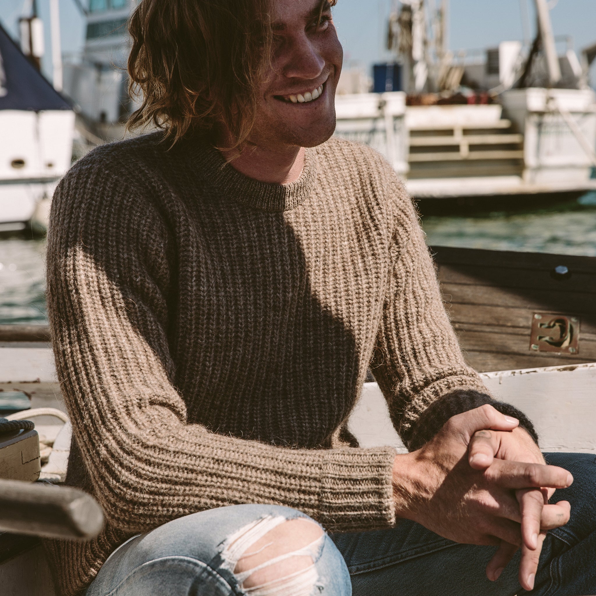 The Whaler Sweater in Alpaca Wool: Alternate Image 1, Knits by Taylor Stitch