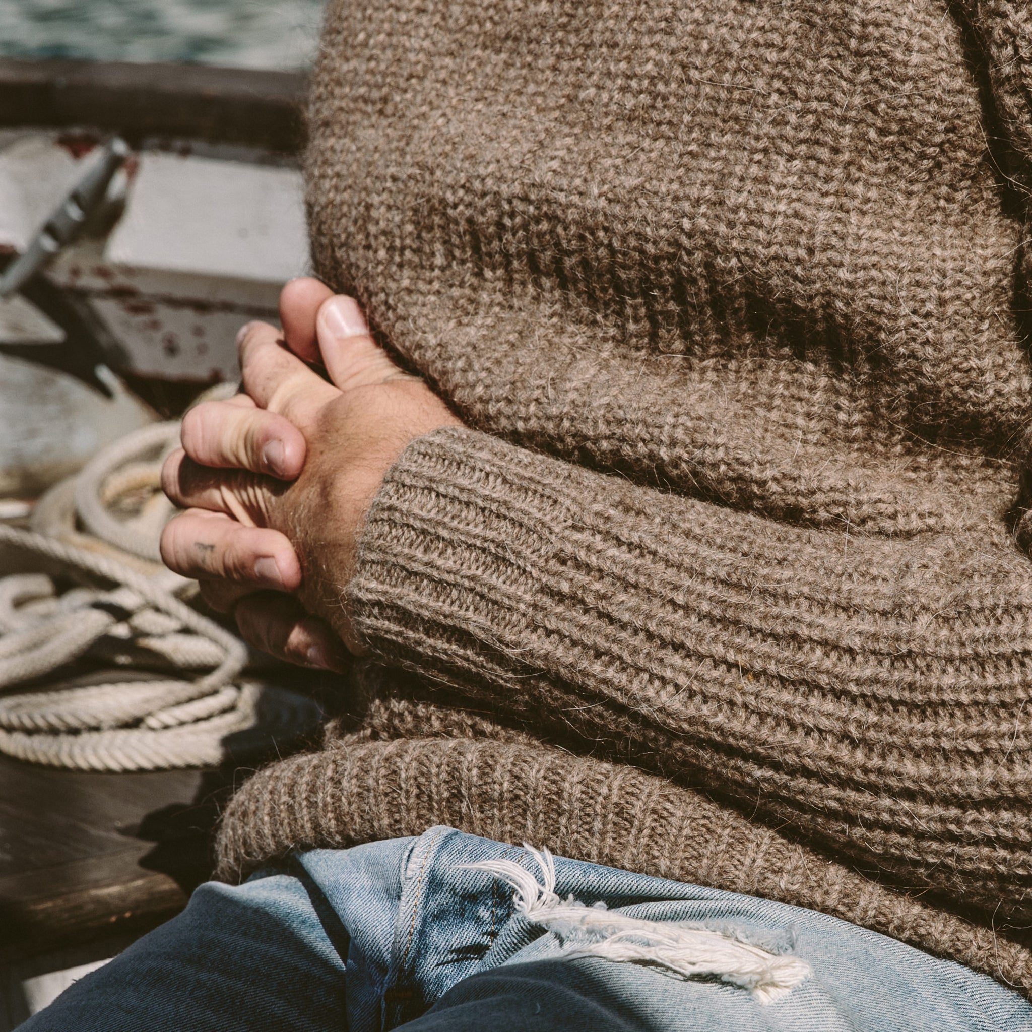The Whaler Sweater in Alpaca Wool: Alternate Image 5, Knits by Taylor Stitch
