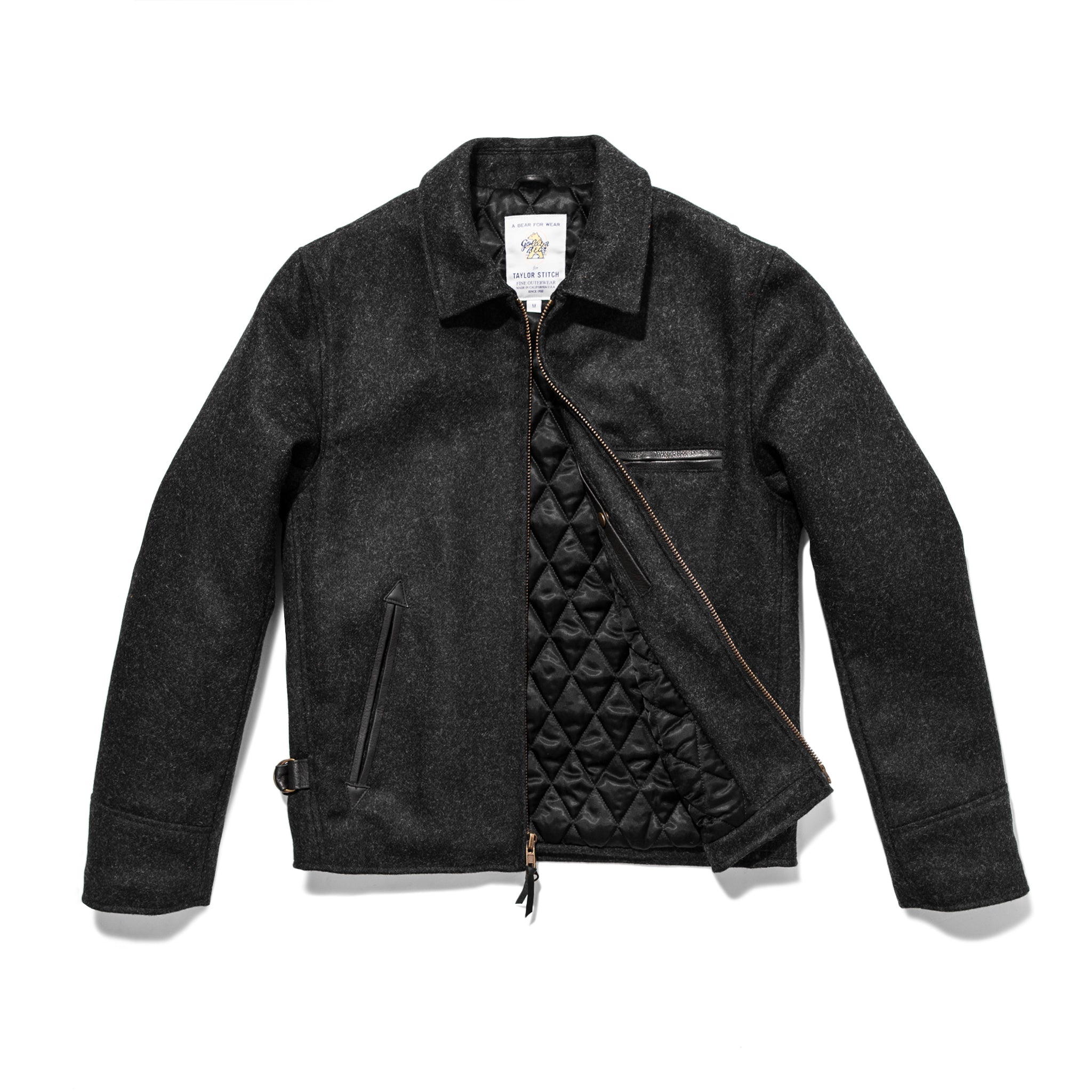 The Monterey Bomber in Charcoal Wool: Featured Image, Outerwear by Taylor Stitch