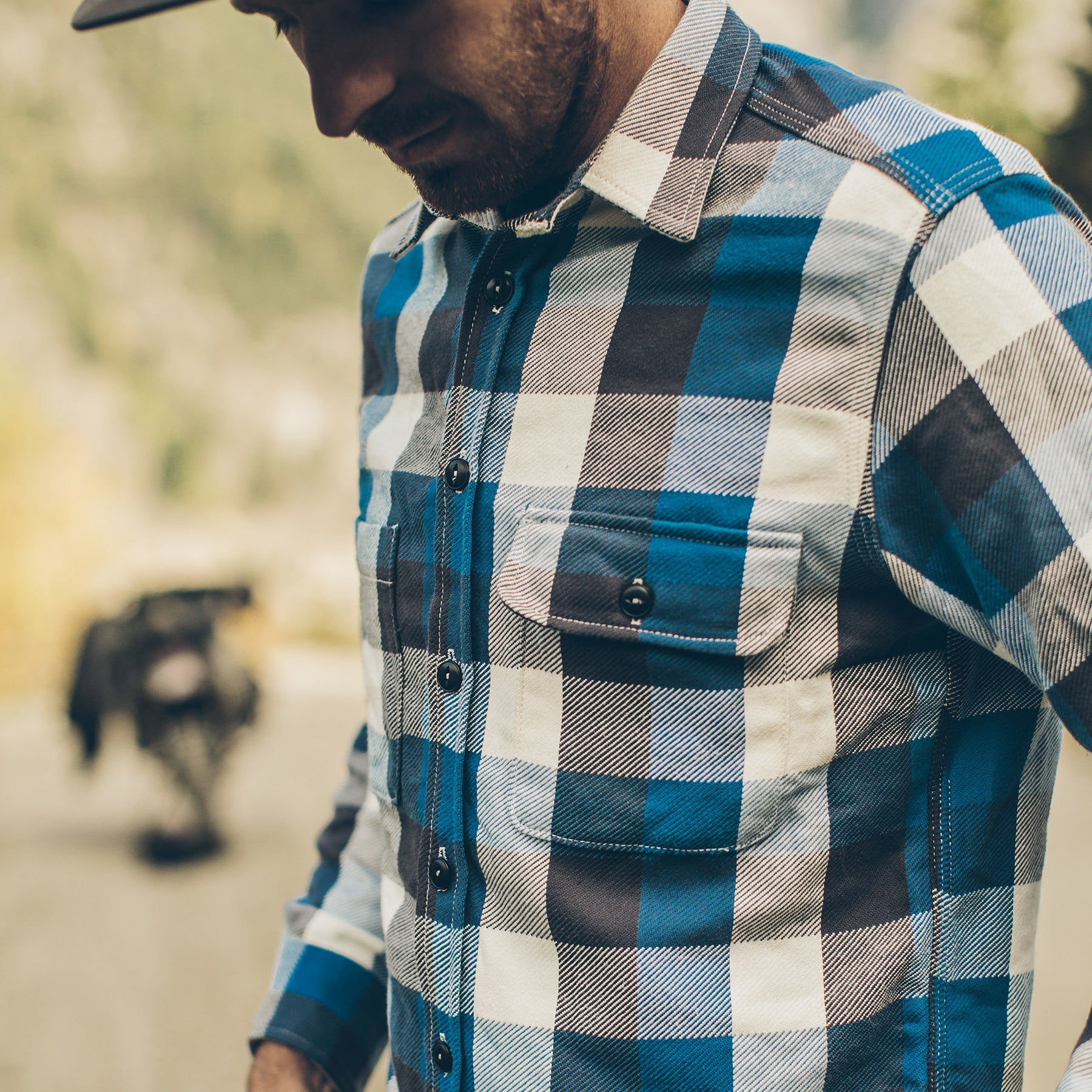 The Moto Utility Shirt in Blue Buffalo Plaid: Alternate Image 2, Wovens by Taylor Stitch