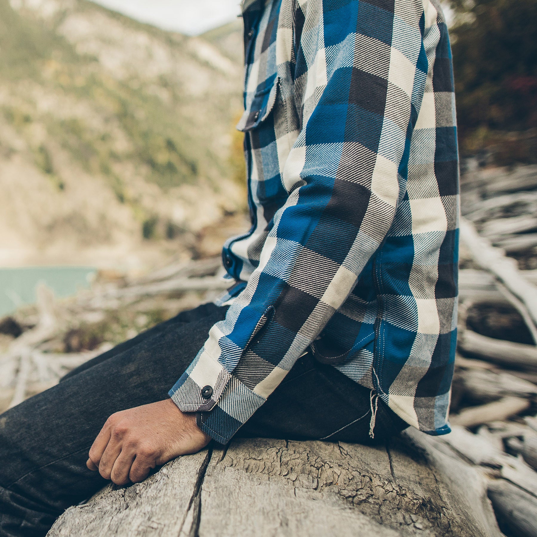 The Moto Utility Shirt in Blue Buffalo Plaid: Alternate Image 3, Wovens by Taylor Stitch
