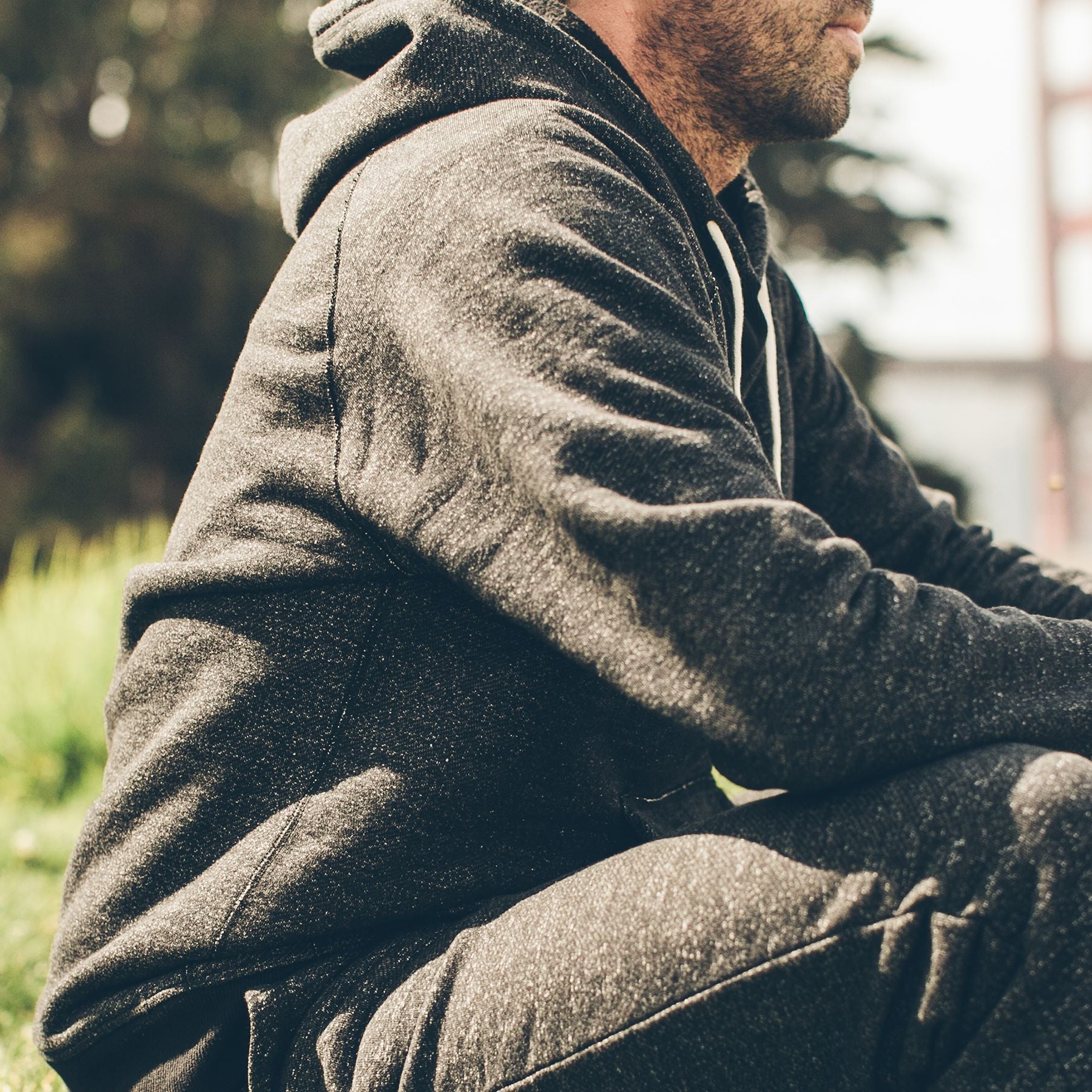 The Hoodie in Charcoal Fleck Fleece: Alternate Image 2, Knits by Taylor Stitch