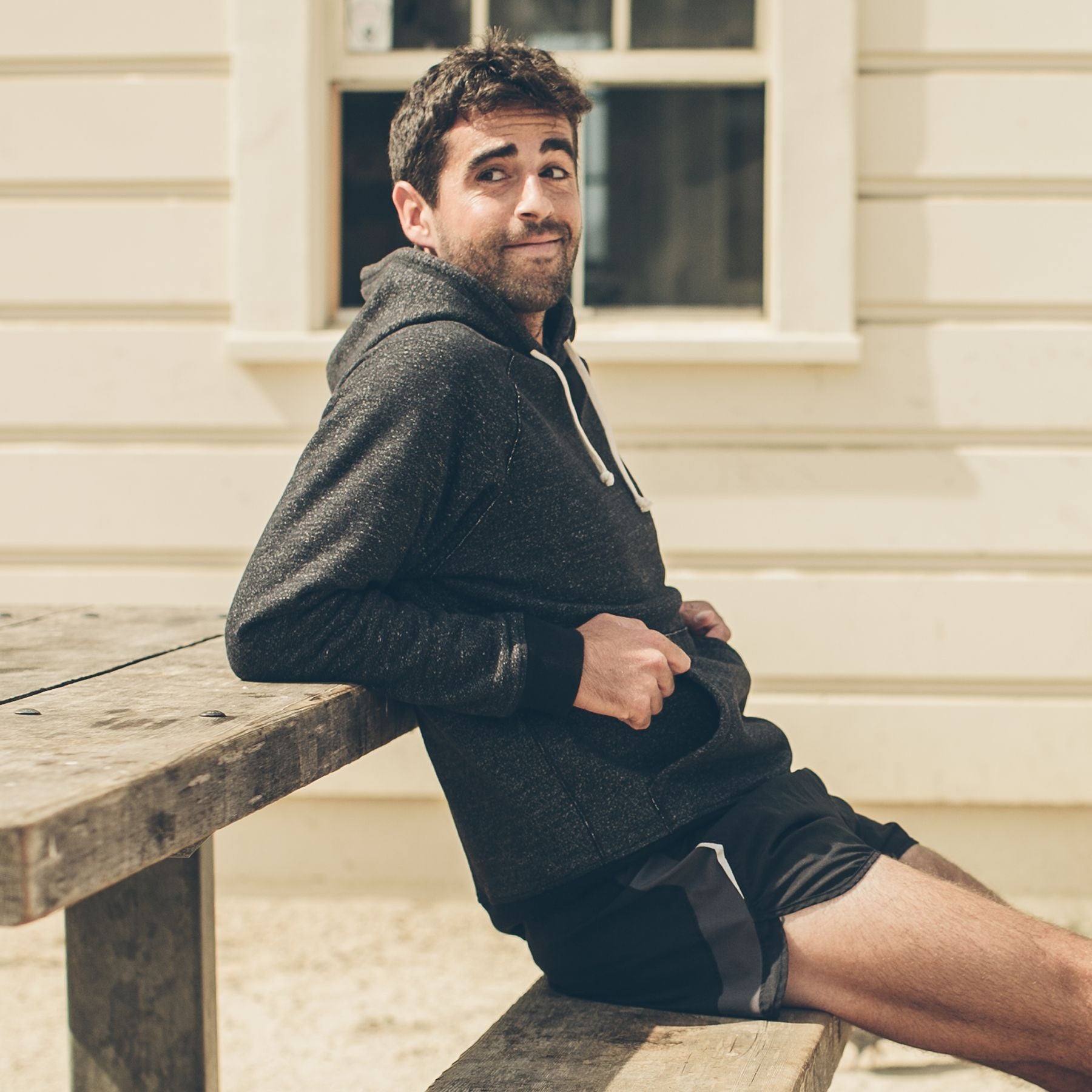 The Hoodie in Charcoal Fleck Fleece: Alternate Image 1, Knits by Taylor Stitch
