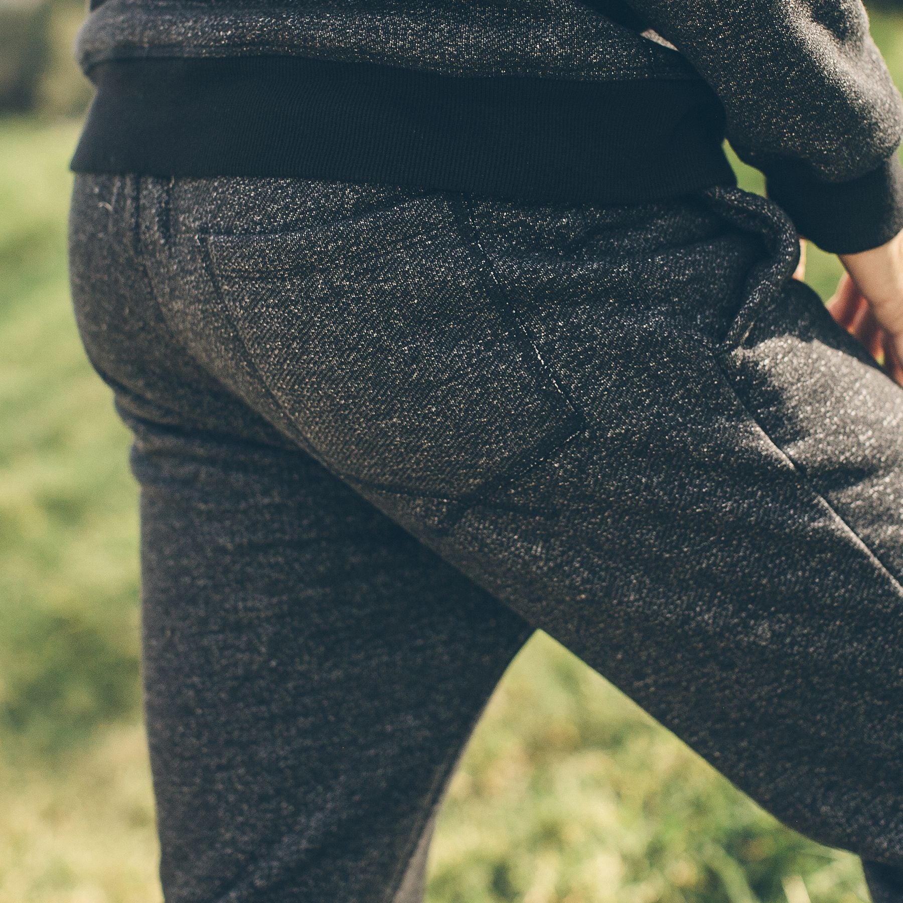 The Men's Apres Sweatpant in Salt and Pepper Fleece: Alternate Image 5, Pants by Taylor Stitch