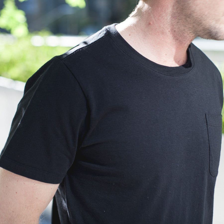 The Crewneck Pocket Tee in Black: Alternate Image 3, Knits by Taylor Stitch