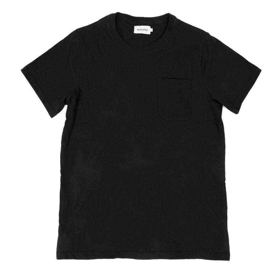 The Crewneck Pocket Tee in Black: Featured Image, Knits by Taylor Stitch