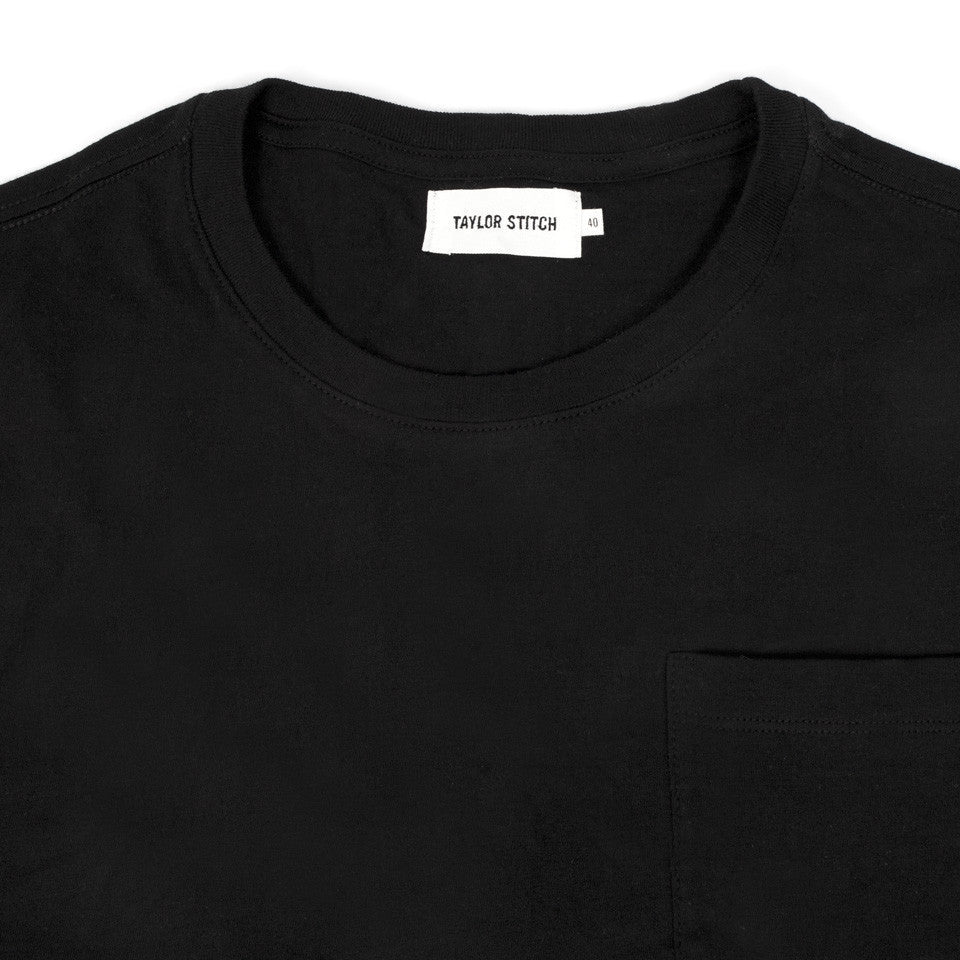 The Crewneck Pocket Tee in Black: Alternate Image 4, Knits by Taylor Stitch