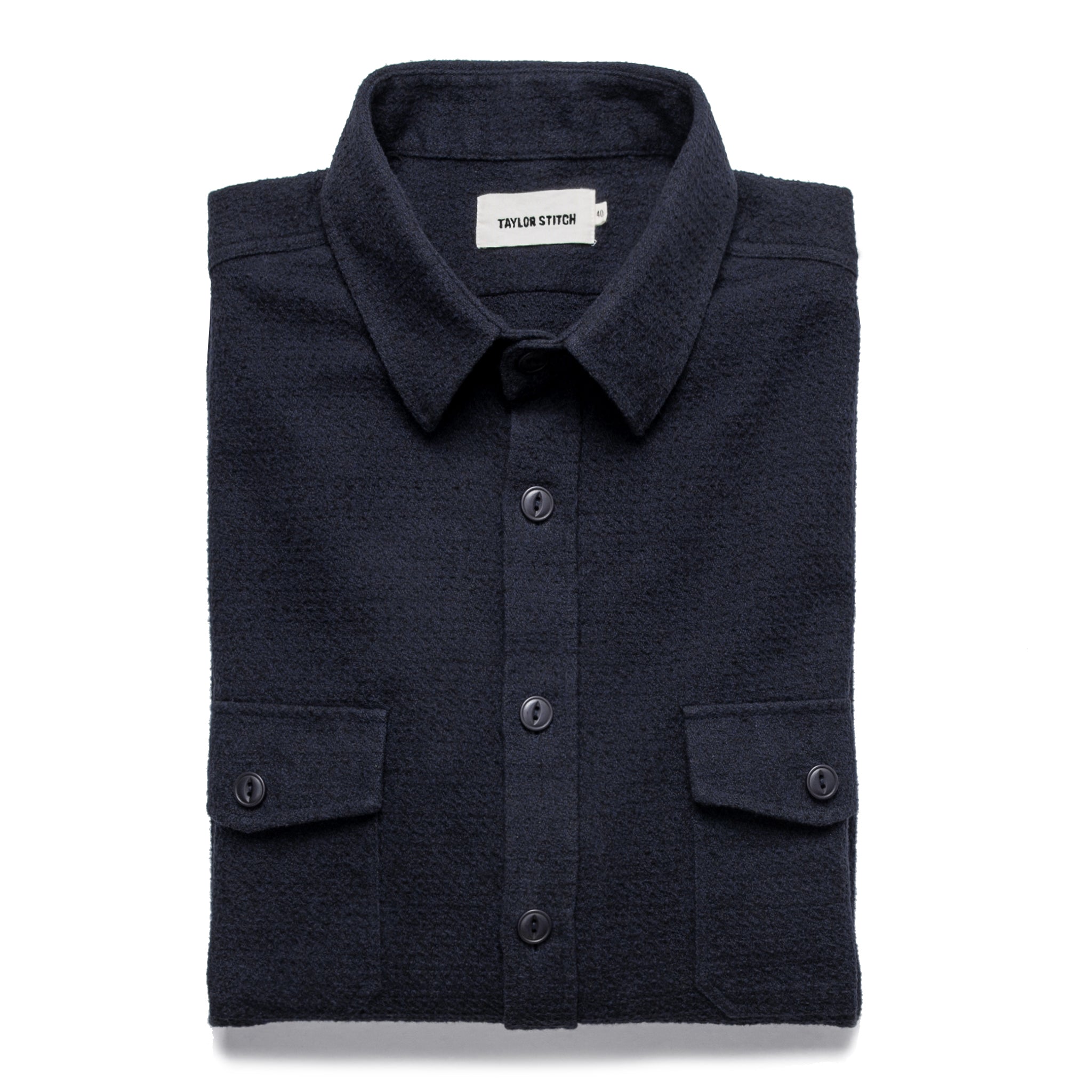 The Utility Shirt in Navy Jacquard: Featured Image, Wovens by Taylor Stitch