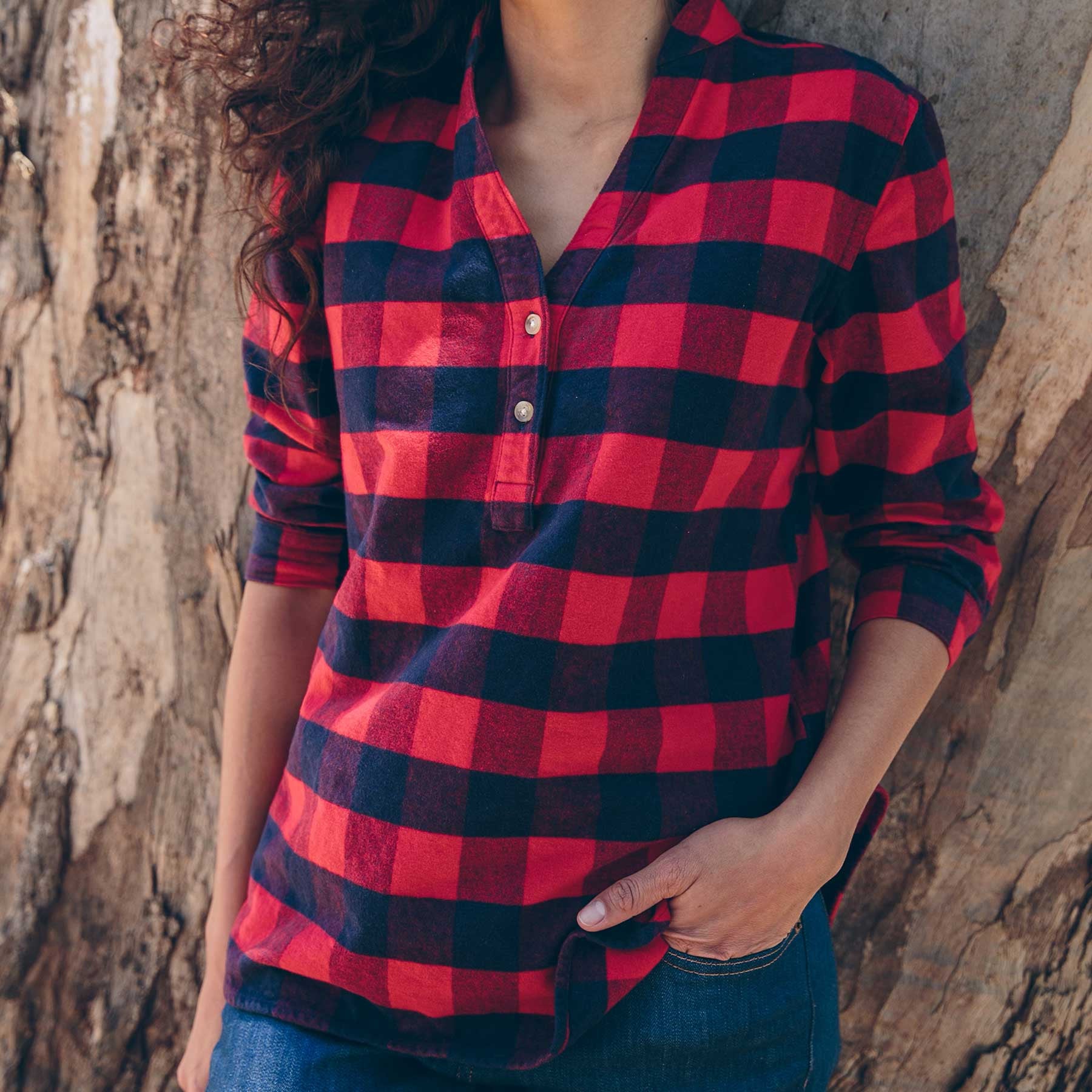 The Whitney Popover in Red Buffalo Plaid: Alternate Image 4, Wovens by Taylor Stitch