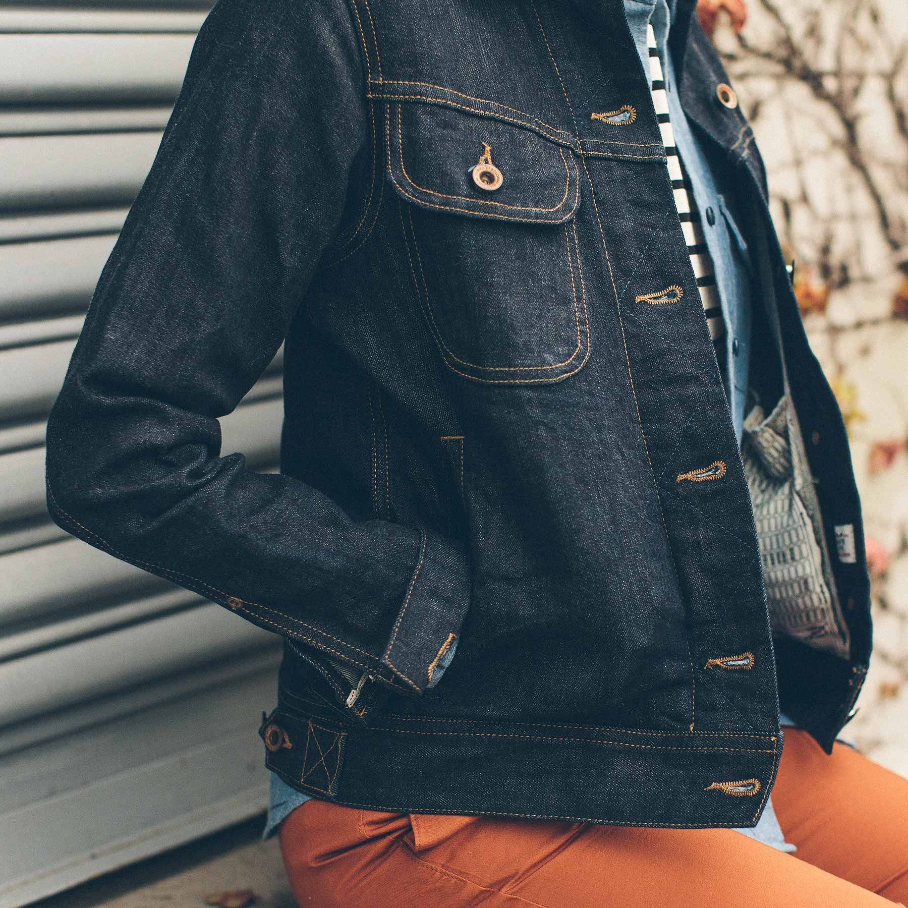The Pacific Jacket in Cone Mills Stretch Selvage: Alternate Image 3, Outerwear by Taylor Stitch
