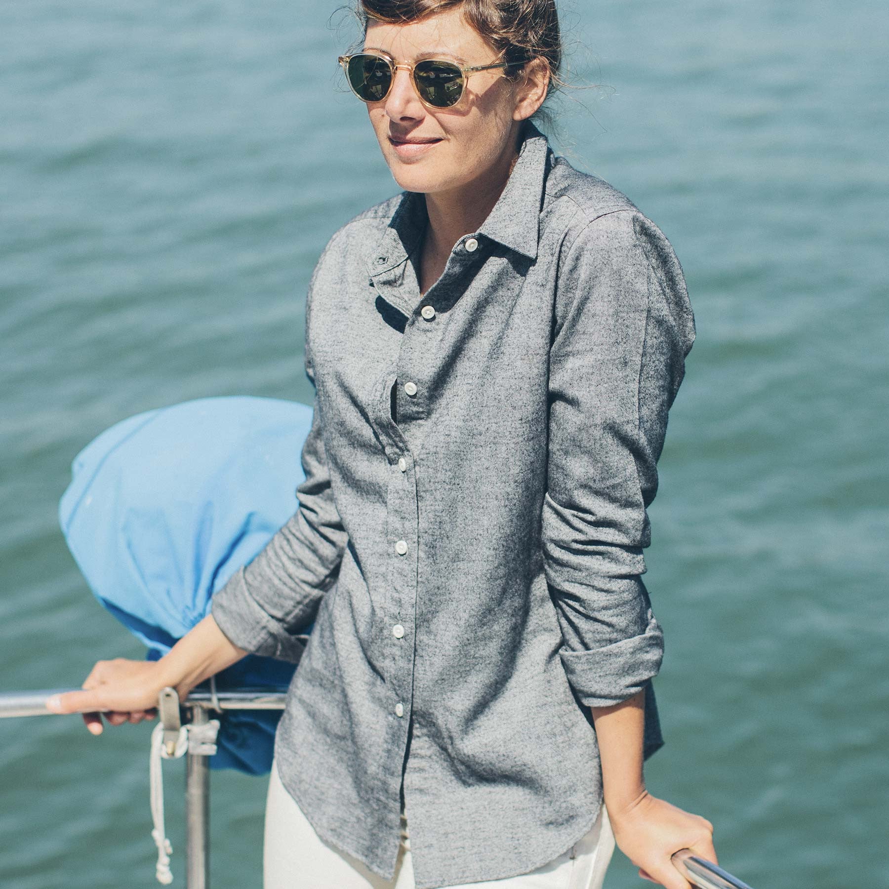 The Katherine in Charcoal Brushed Cotton: Alternate Image 4, Wovens by Taylor Stitch