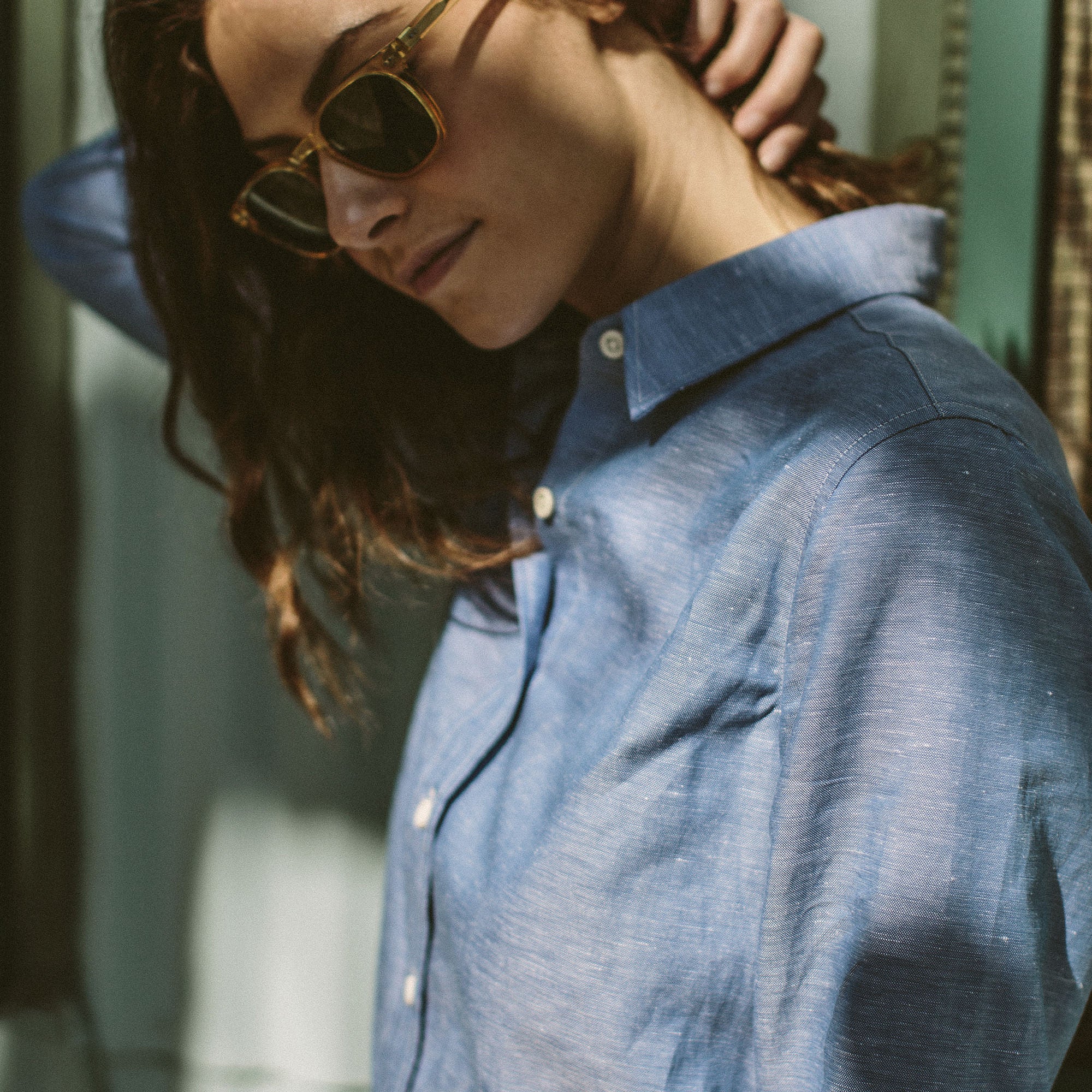 The Katherine in Azure Cotton & Linen: Alternate Image 2, Wovens by Taylor Stitch