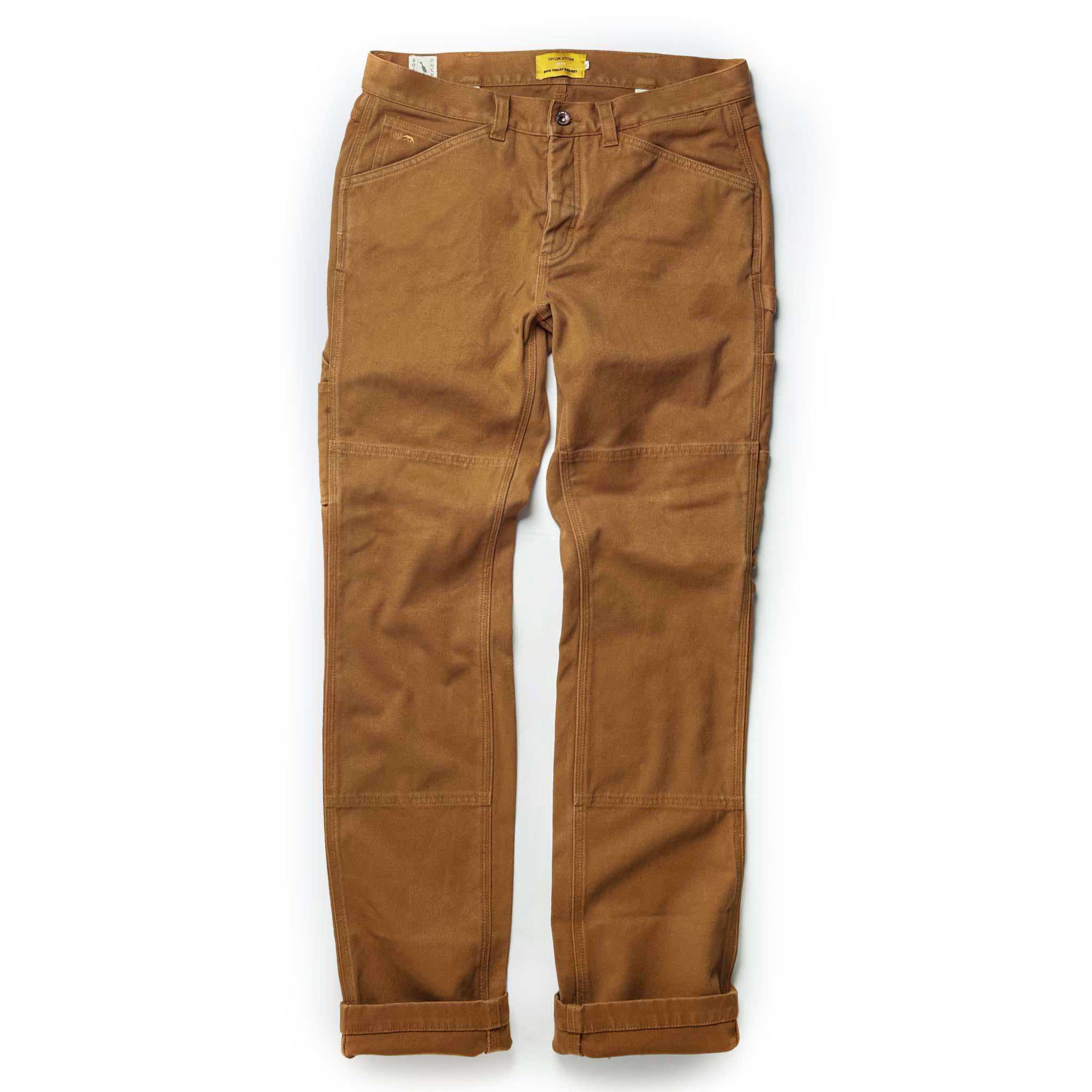 front flatlay of The Carpenter Pant in Cedar Boss Duck, Bottoms by Taylor Stitch