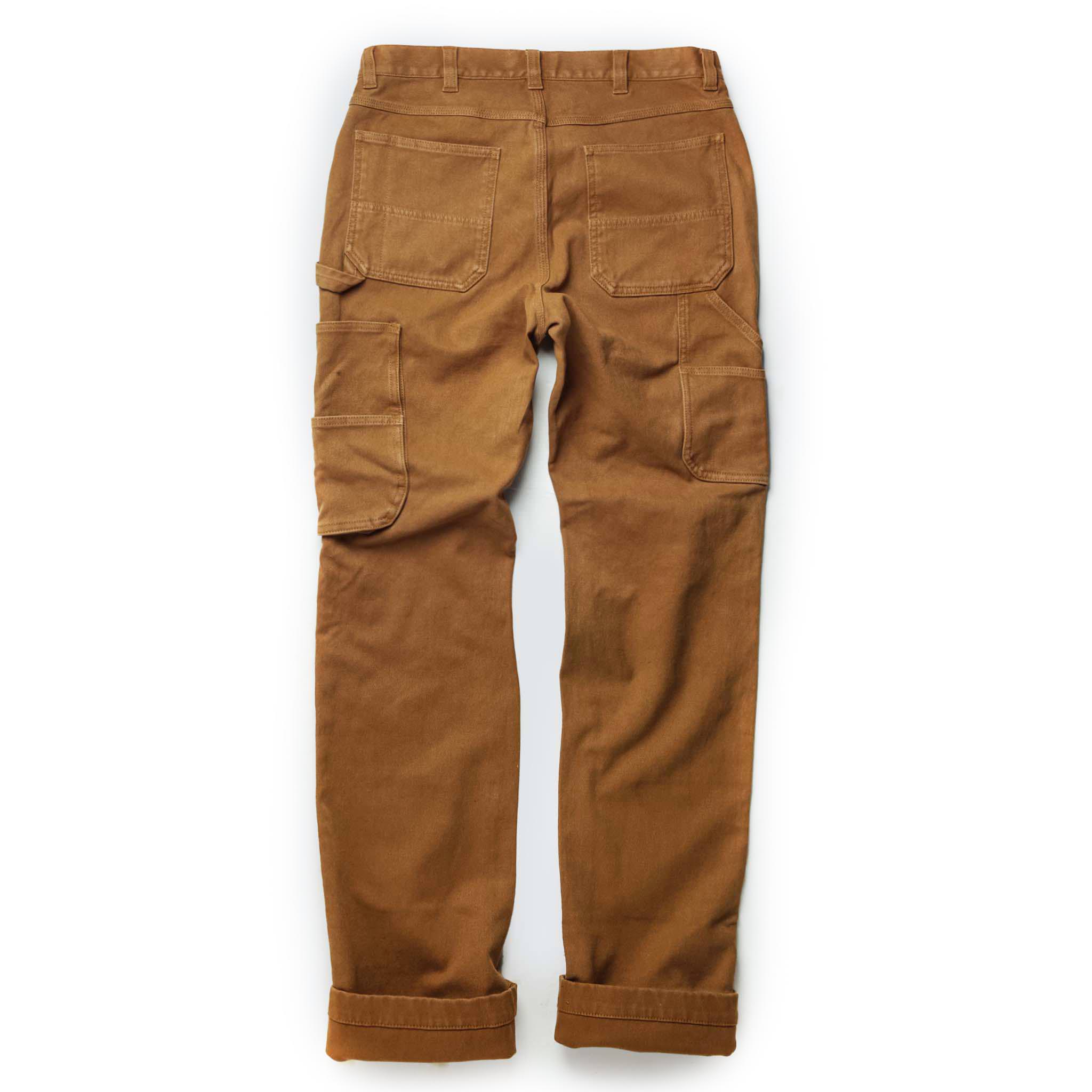 back flatlay of The Carpenter Pant in Cedar Boss Duck, Bottoms by Taylor Stitch