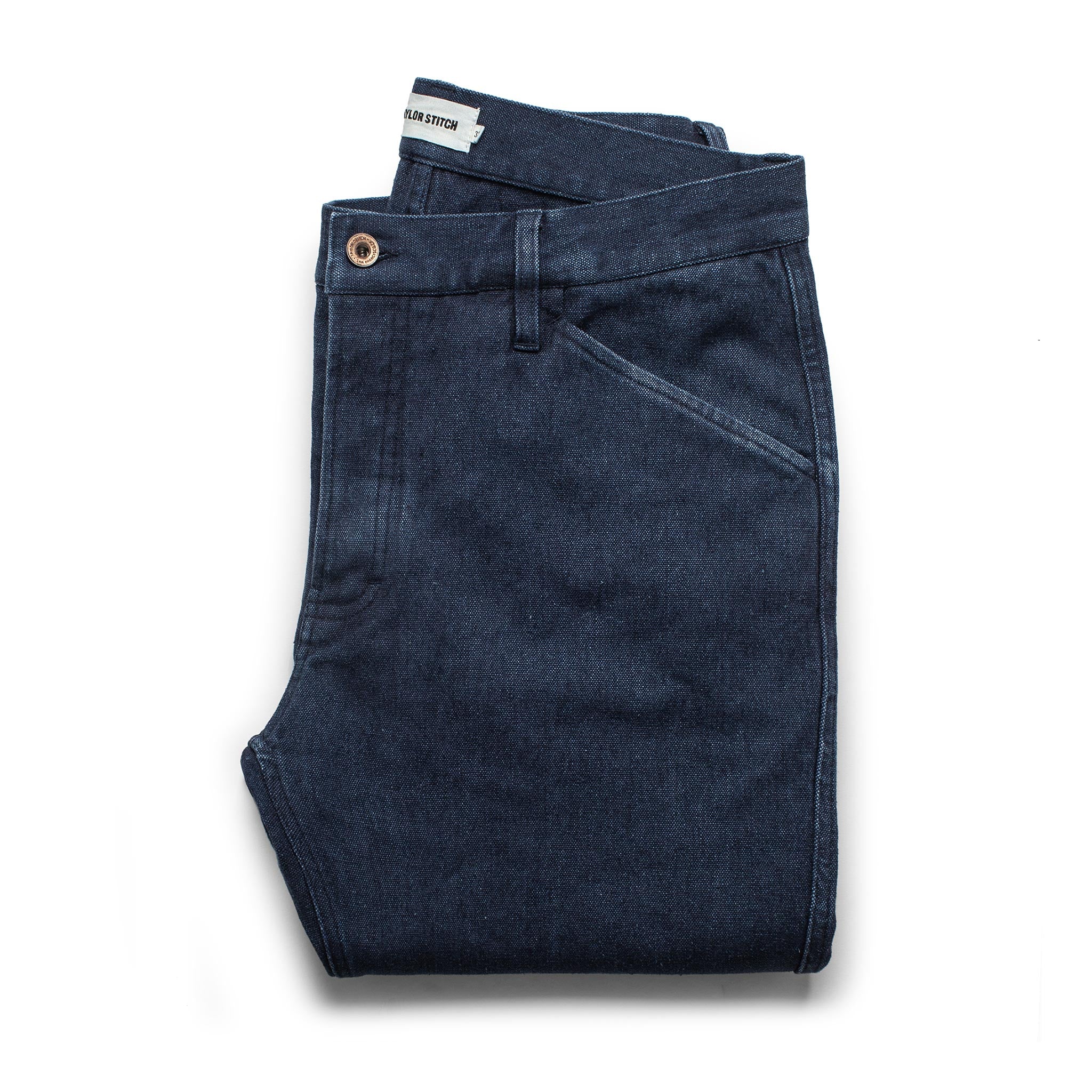 The Camp Pant in Indigo Boss Duck: Featured Image, Bottoms by Taylor Stitch