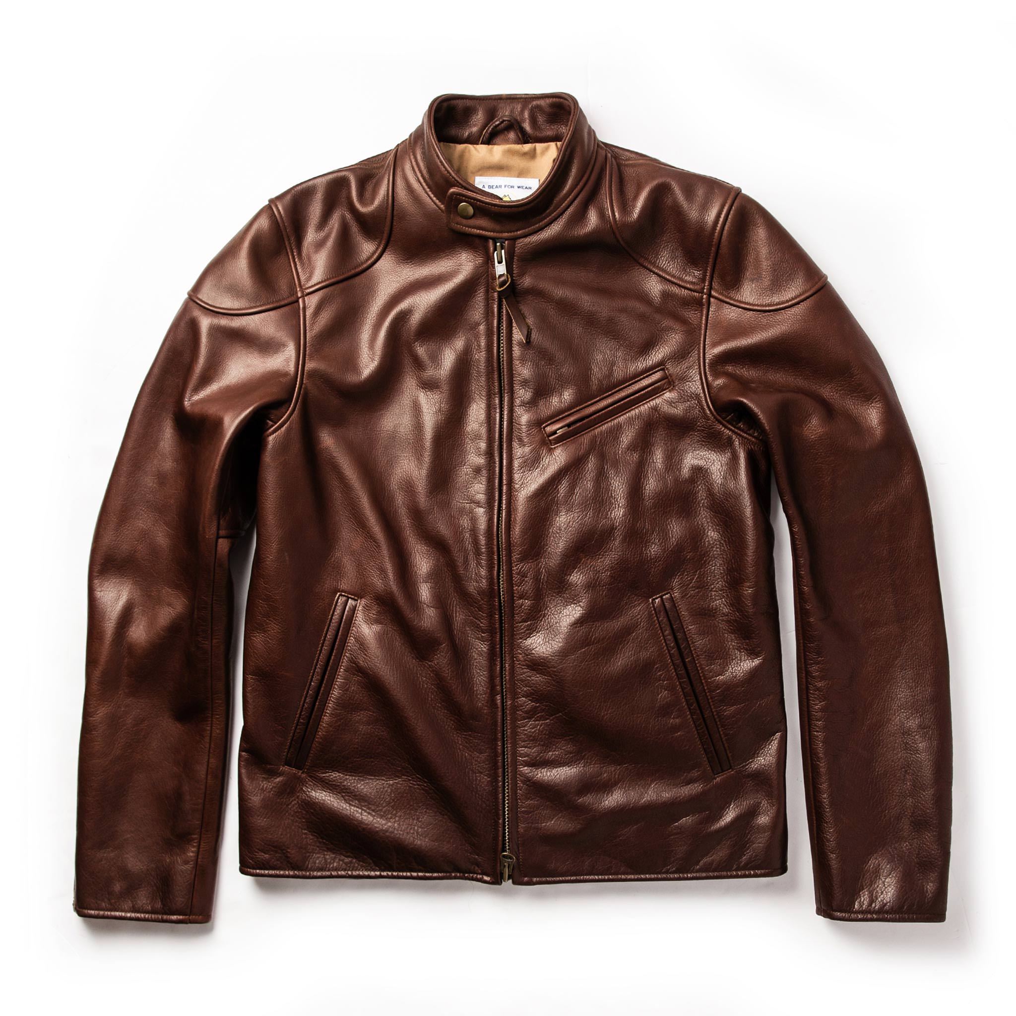 The Band Collar Moto Jacket in Espresso Steerhide: Featured Image, Outerwear by Taylor Stitch